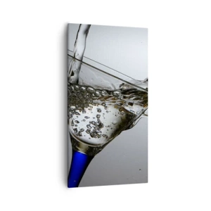 Impression sur toile - Image sur toile - Eau cristalline dans un verre cristal - 55x100 cm