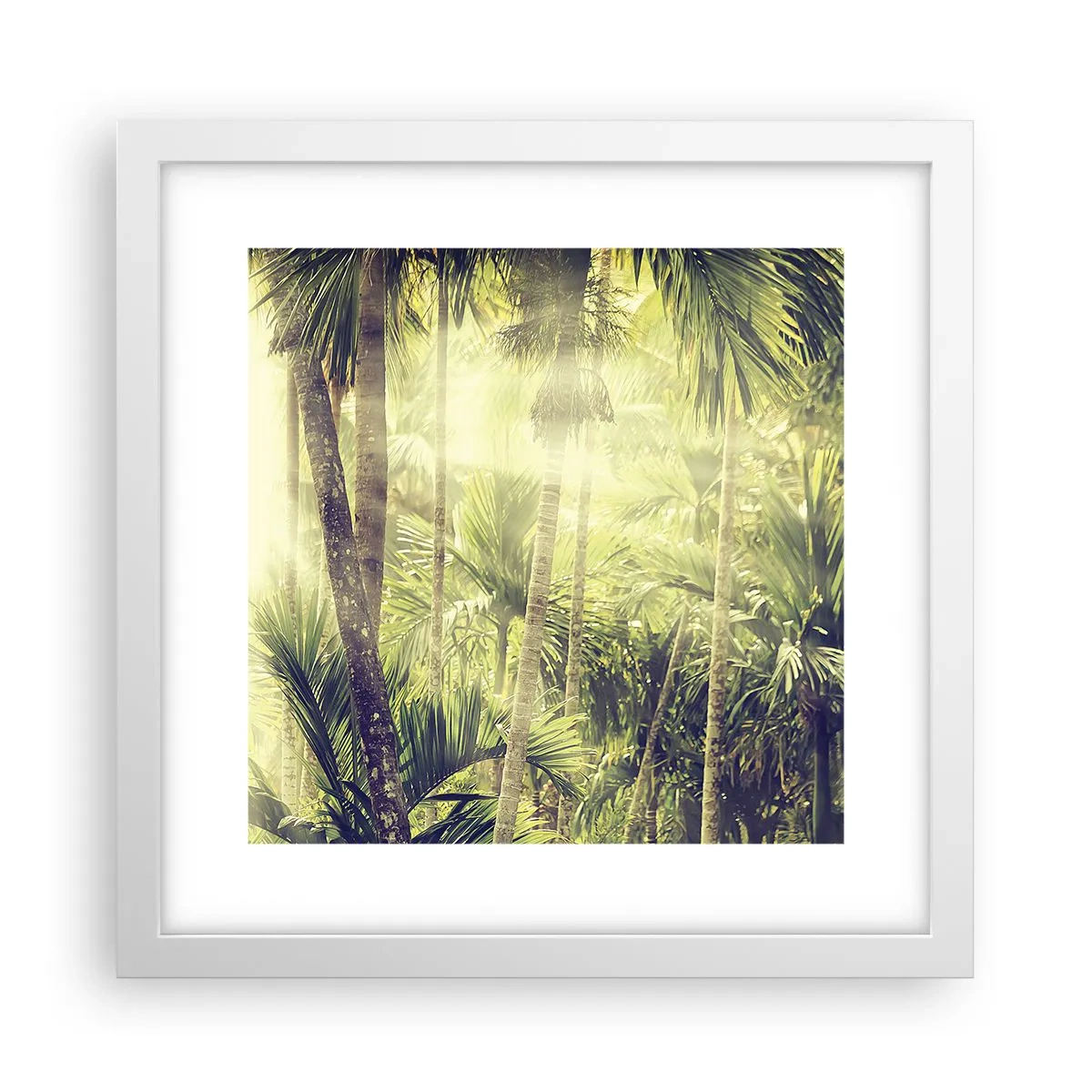 Affiche dans un cadre blanc - Poster - Nature enflammée - 30x30 cm