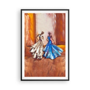 Affiche dans un cadre noir - Poster - Un duo reconnaissant - 61x91 cm