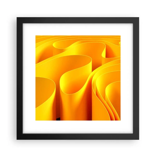 Affiche dans un cadre noir - Poster - Comme les vagues du soleil - 30x30 cm