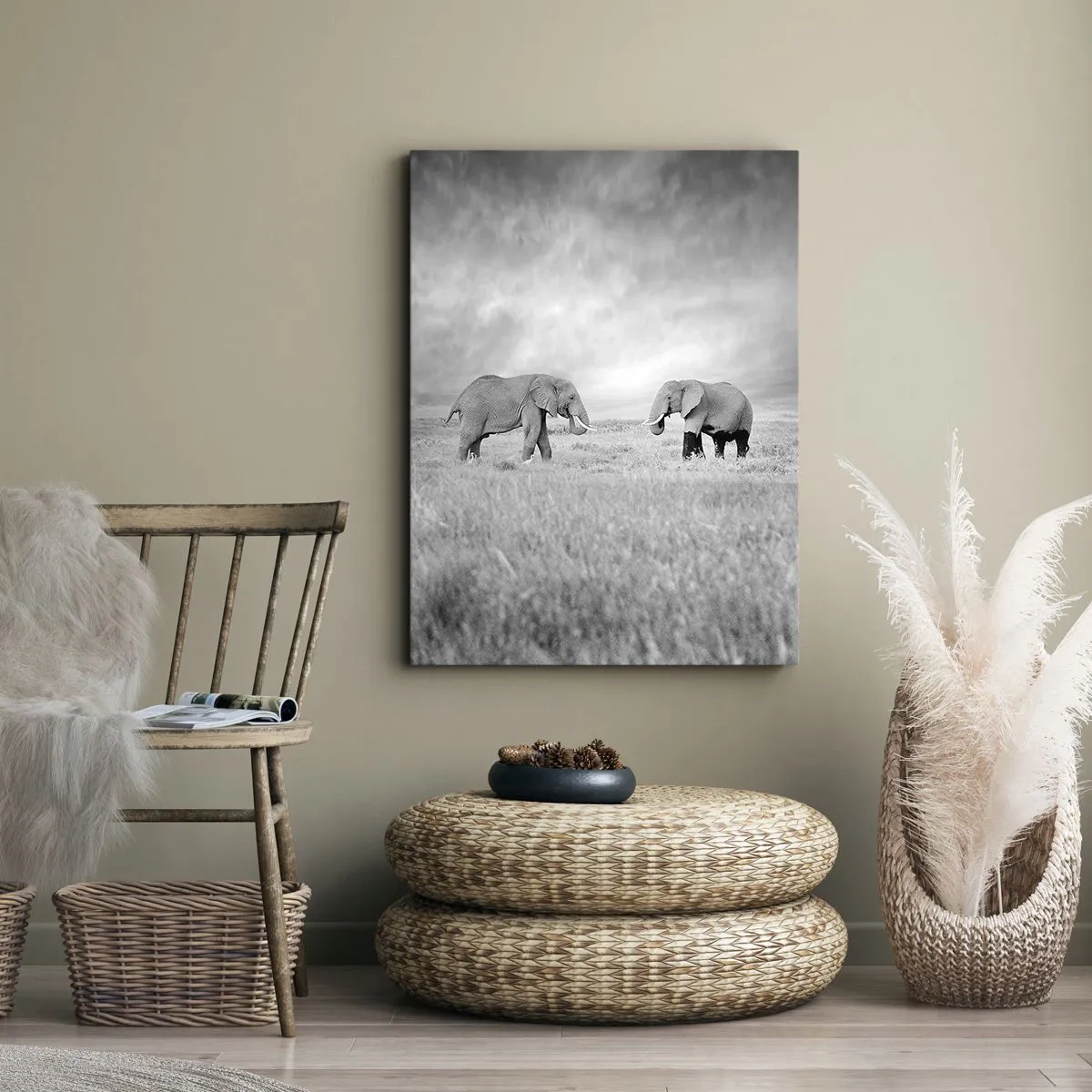 Impression sur toile - Image sur toile - Le gris est beau - 55x100 cm