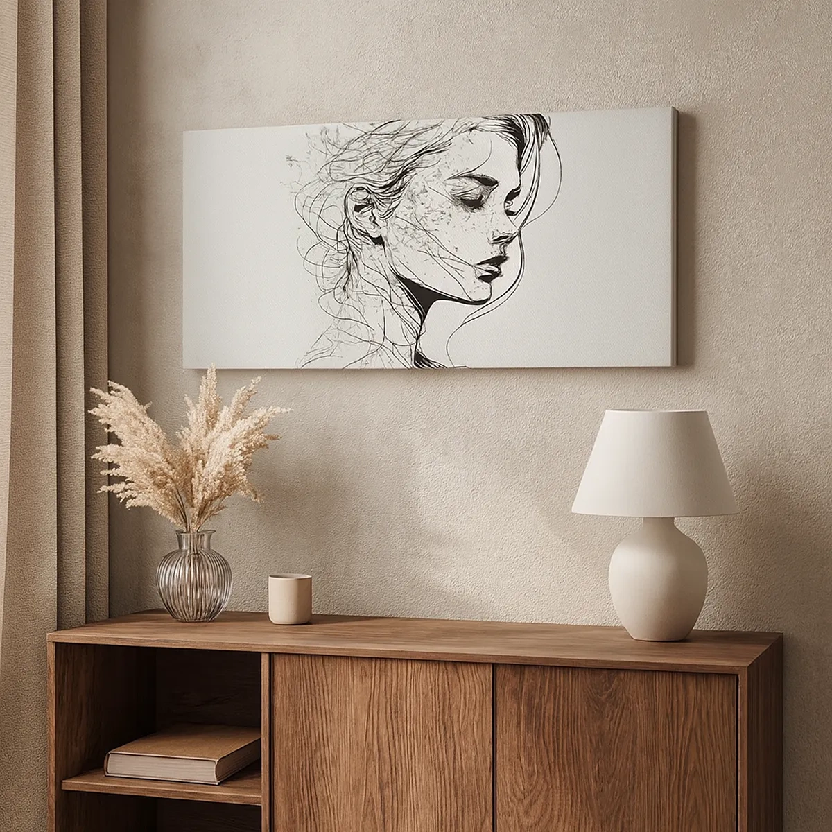 Impression sur toile - Image sur toile - Portrait en pensée - 30x30 cm