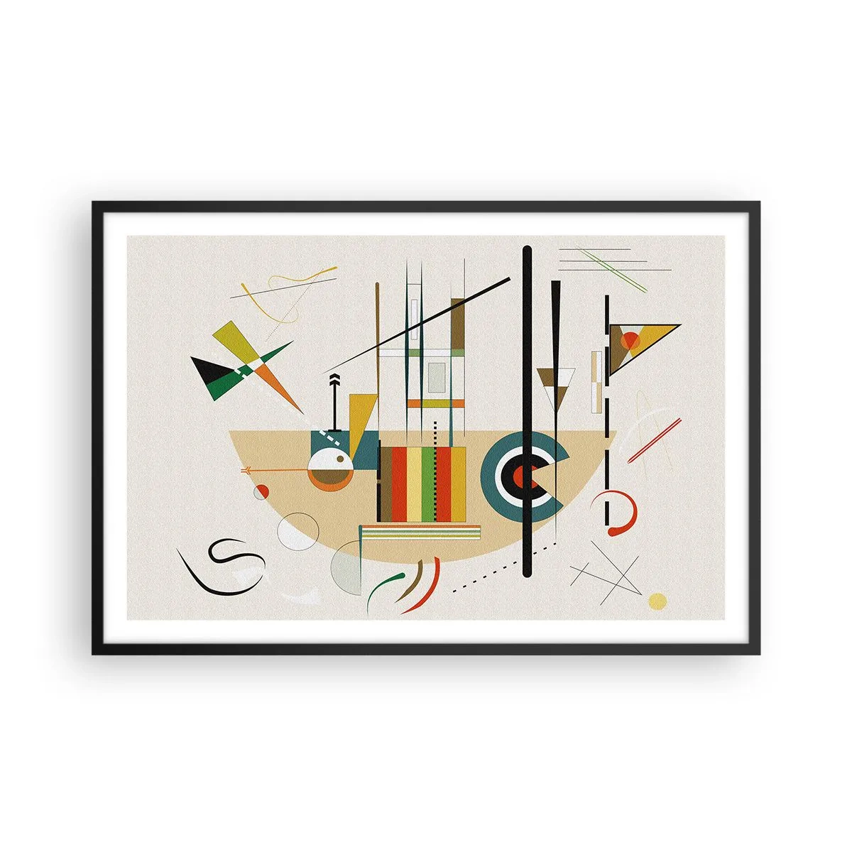 Affiche dans un cadre noir - Poster - Et le monde s’amuse - 91x61 cm