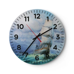 Horloge murale - Pendule murale - Vents favorables - 40x40 cm