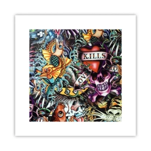 Affiche - Poster - Le rêve du tatoueur - 30x30 cm