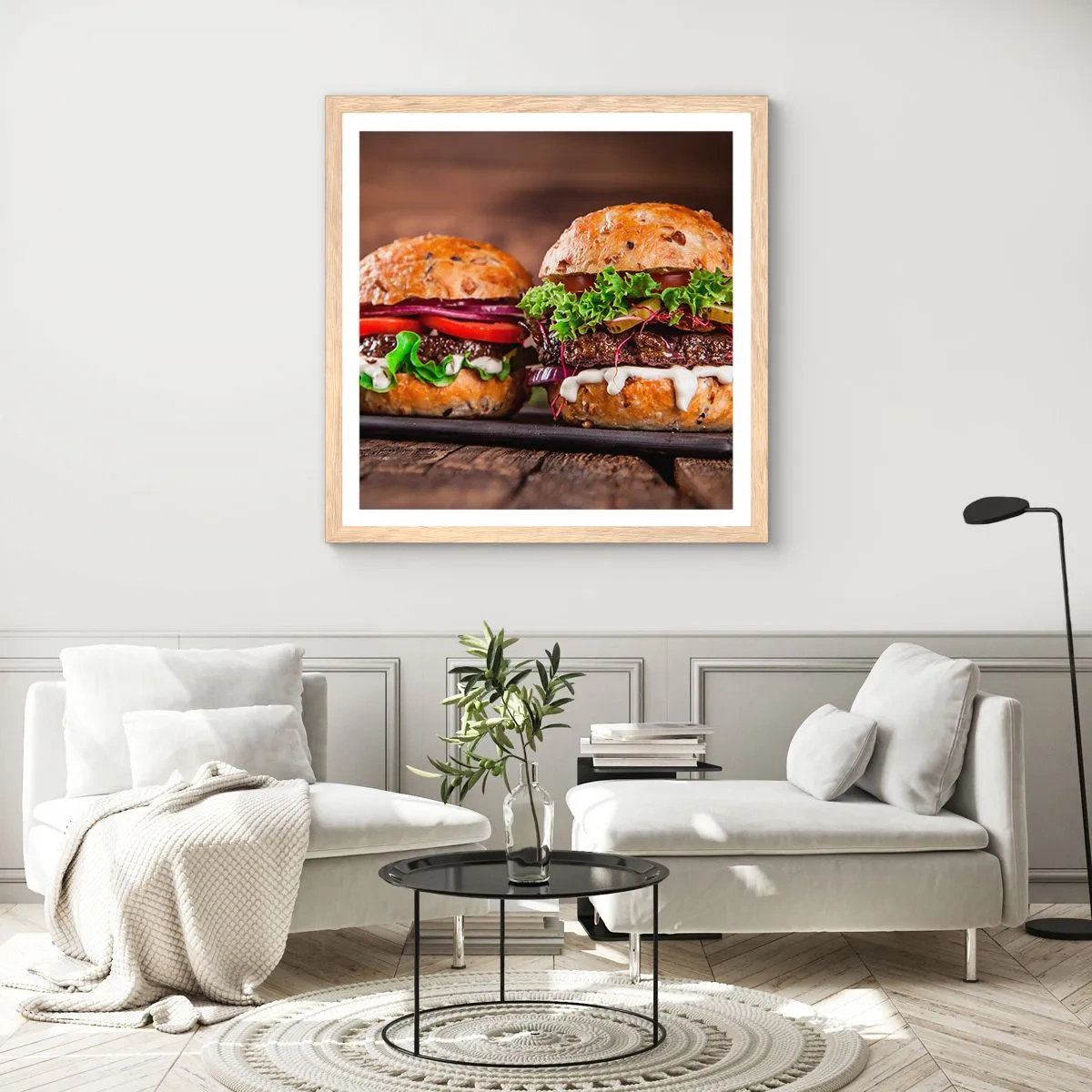 Affiche dans un chêne clair - Poster - American dream - 50x50 cm