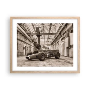 Affiche dans un chêne clair - Poster - Le repos du guerrier - 50x40 cm