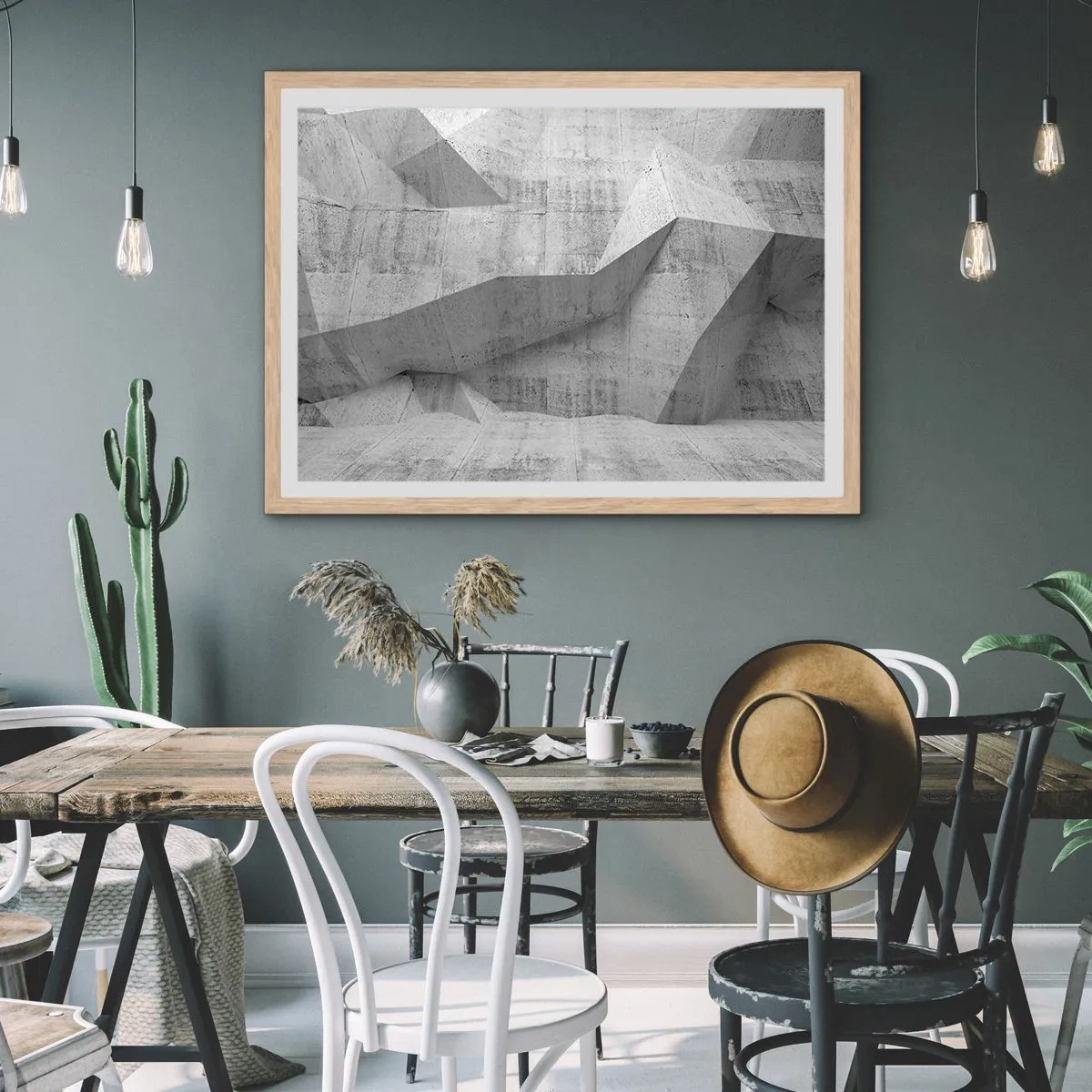 Affiche dans un chêne clair - Poster - Un vrai challenge - 100x70 cm