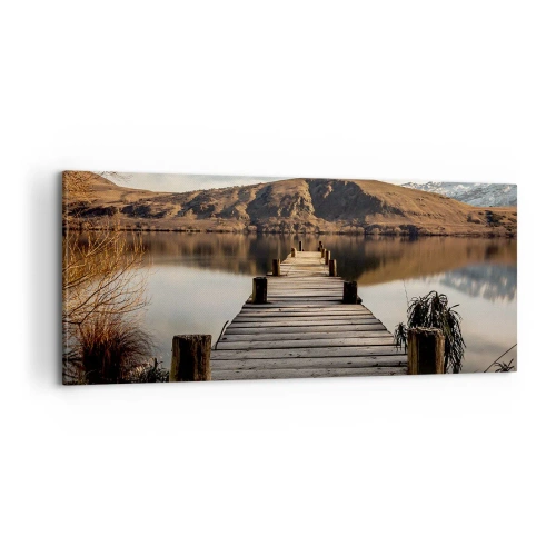 Impression sur toile - Image sur toile - Paysage silencieux - 100x40 cm