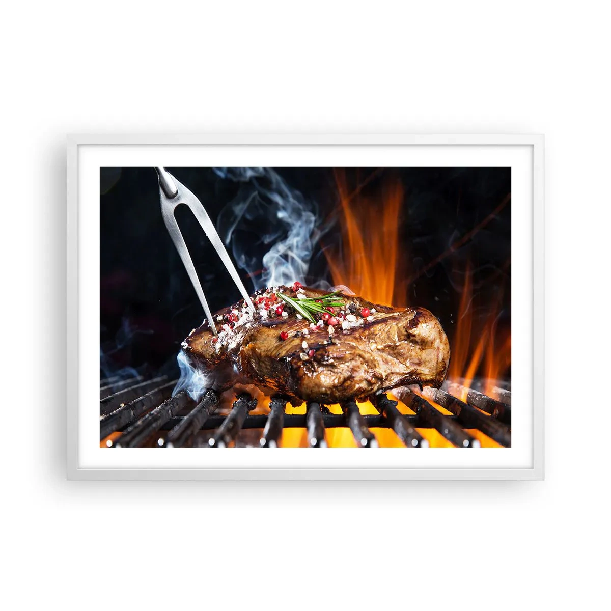 Affiche dans un cadre blanc - Poster - Juteux et parfumé - 70x50 cm