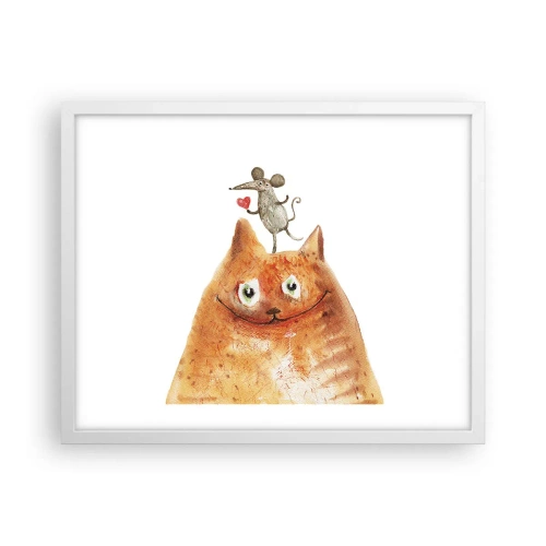 Affiche dans un cadre blanc - Poster - Amour paradoxal - 50x40 cm