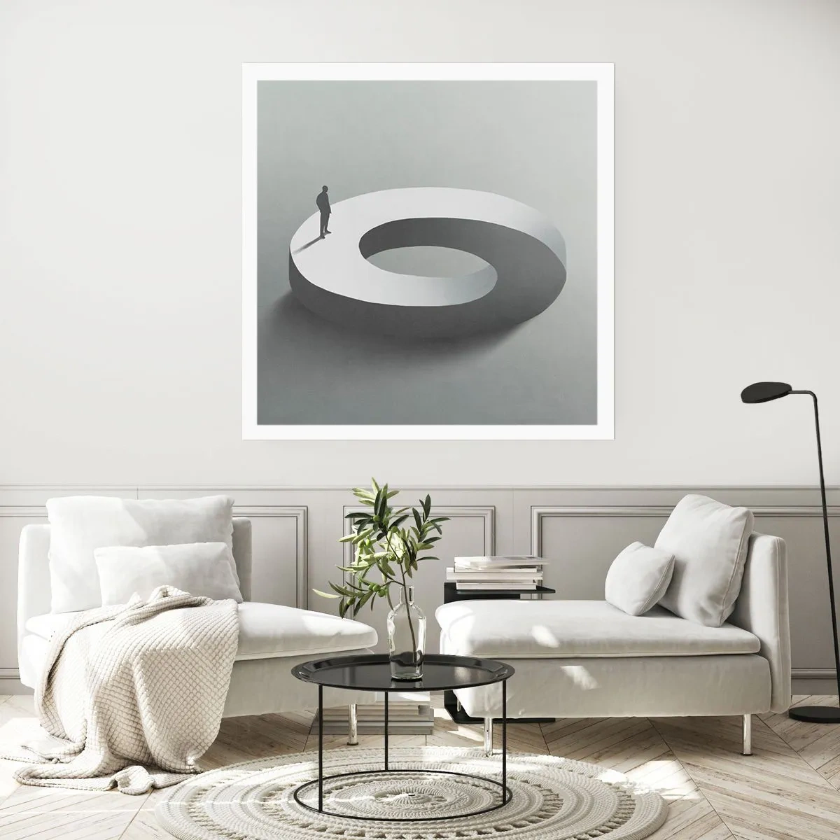 Affiche - Poster - Et sois intelligent ici - 30x30 cm