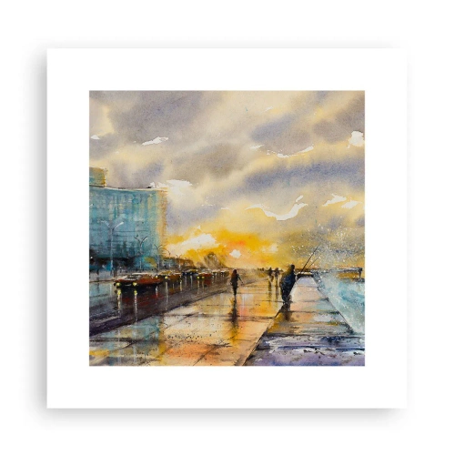 Affiche - Poster - La vie sur le rivage - 30x30 cm