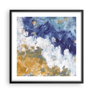 Affiche dans un cadre noir - Poster - Danse des éléments - 50x50 cm