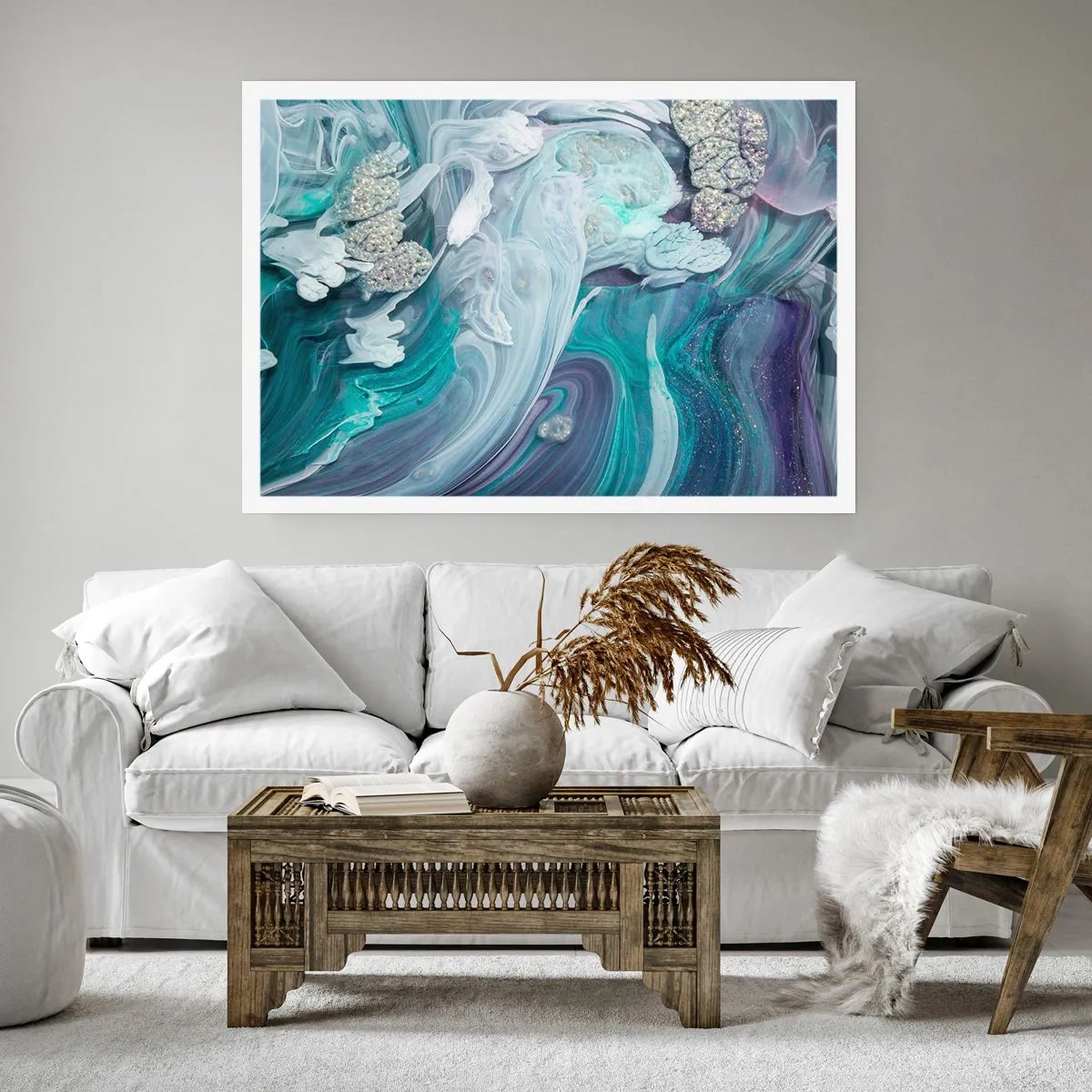 Affiche - Poster - Courants bleus - 91x61 cm