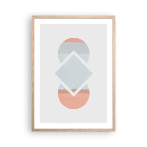 Affiche dans un chêne clair - Poster - La situation est clair - 50x70 cm
