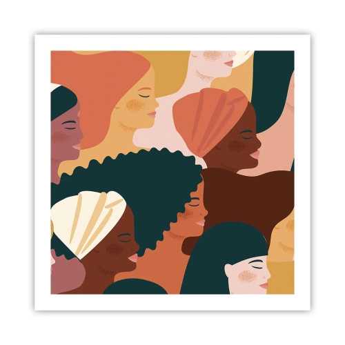 Affiche - Poster - Uniquement la féminité - 60x60 cm