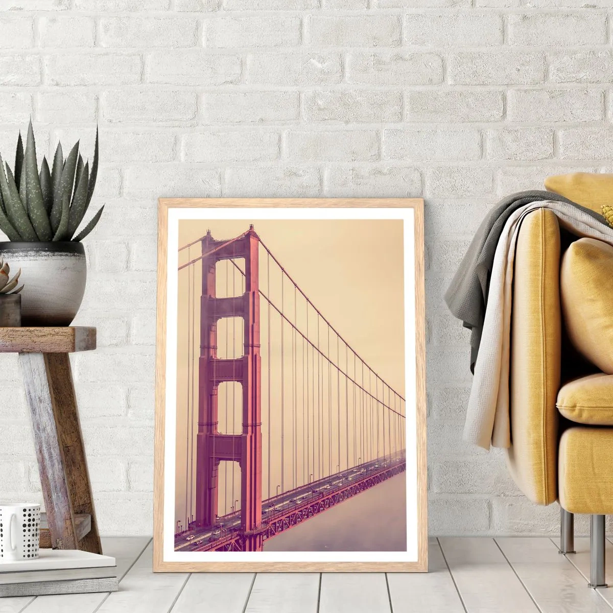 Affiche dans un chêne clair - Poster - Entre ciel et terre - 50x70 cm