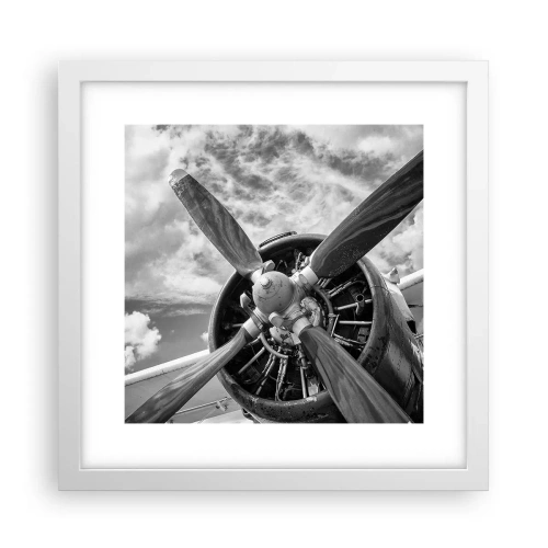 Affiche dans un cadre blanc - Poster - Dompteur de ciel - 30x30 cm