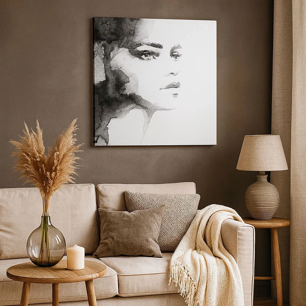 Impression sur toile - Image sur toile - Fait de mystère et de brouillard - 30x30 cm