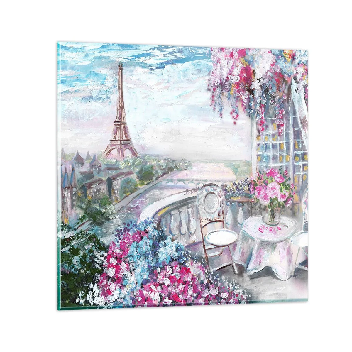 Impression sur verre - Image sur verre - C'est le plus beau ici en mai - 70x70 cm