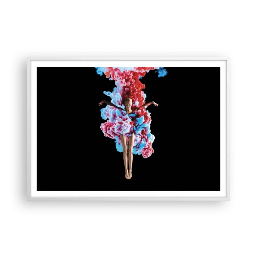 Affiche dans un cadre blanc - Poster - En pleine floraison - 100x70 cm