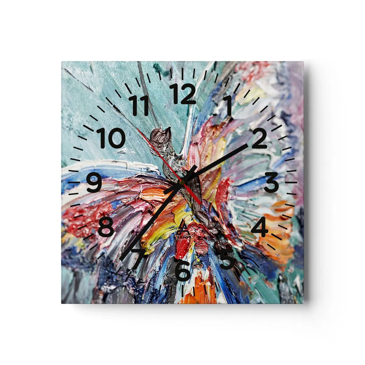 Horloge murale - Pendule murale - Peint par nature - 30x30 cm