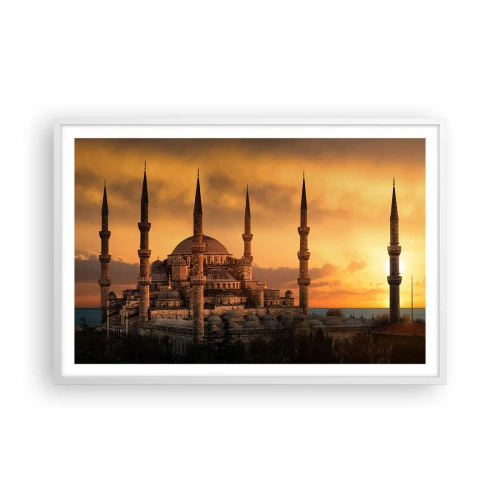 Affiche dans un cadre blanc - Poster - Dieu est grand - 91x61 cm