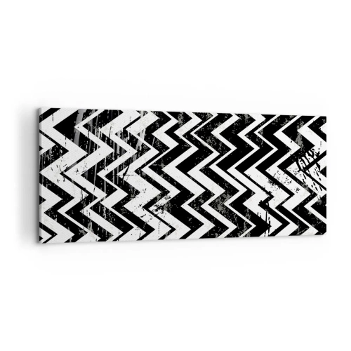 Impression sur toile - Image sur toile - Zig-blanc, zag-noir - 100x40 cm