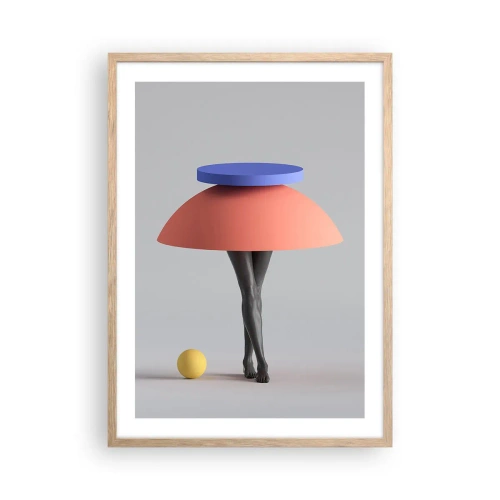 Affiche dans un chêne clair - Poster - Composition surréaliste - 50x70 cm