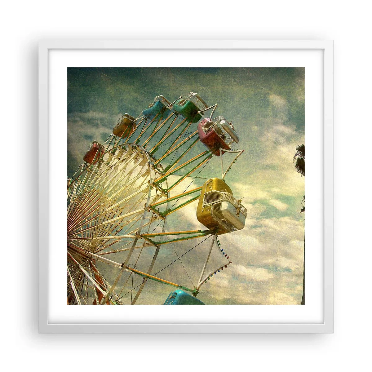 Affiche dans un cadre blanc - Poster - On va faire la fête - 50x50 cm