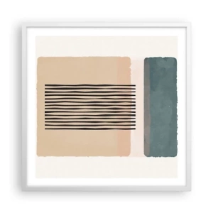 Affiche dans un cadre blanc - Poster - Tout est en ordre - 60x60 cm