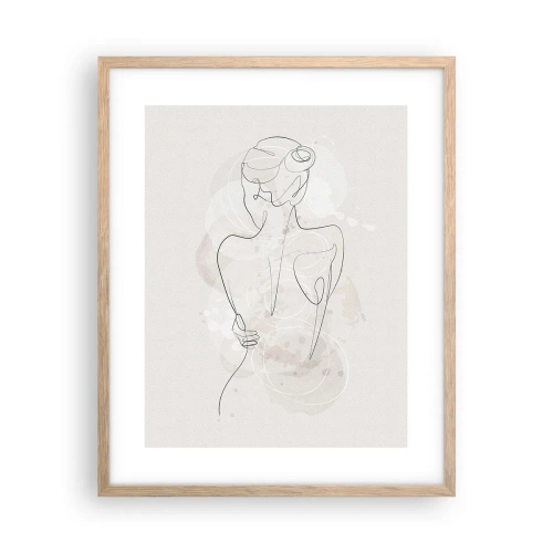 Affiche dans un chêne clair - Poster - Comme un instrument sensible - 40x50 cm