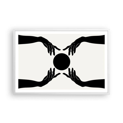 Affiche dans un cadre blanc - Poster - Signe secret - 91x61 cm