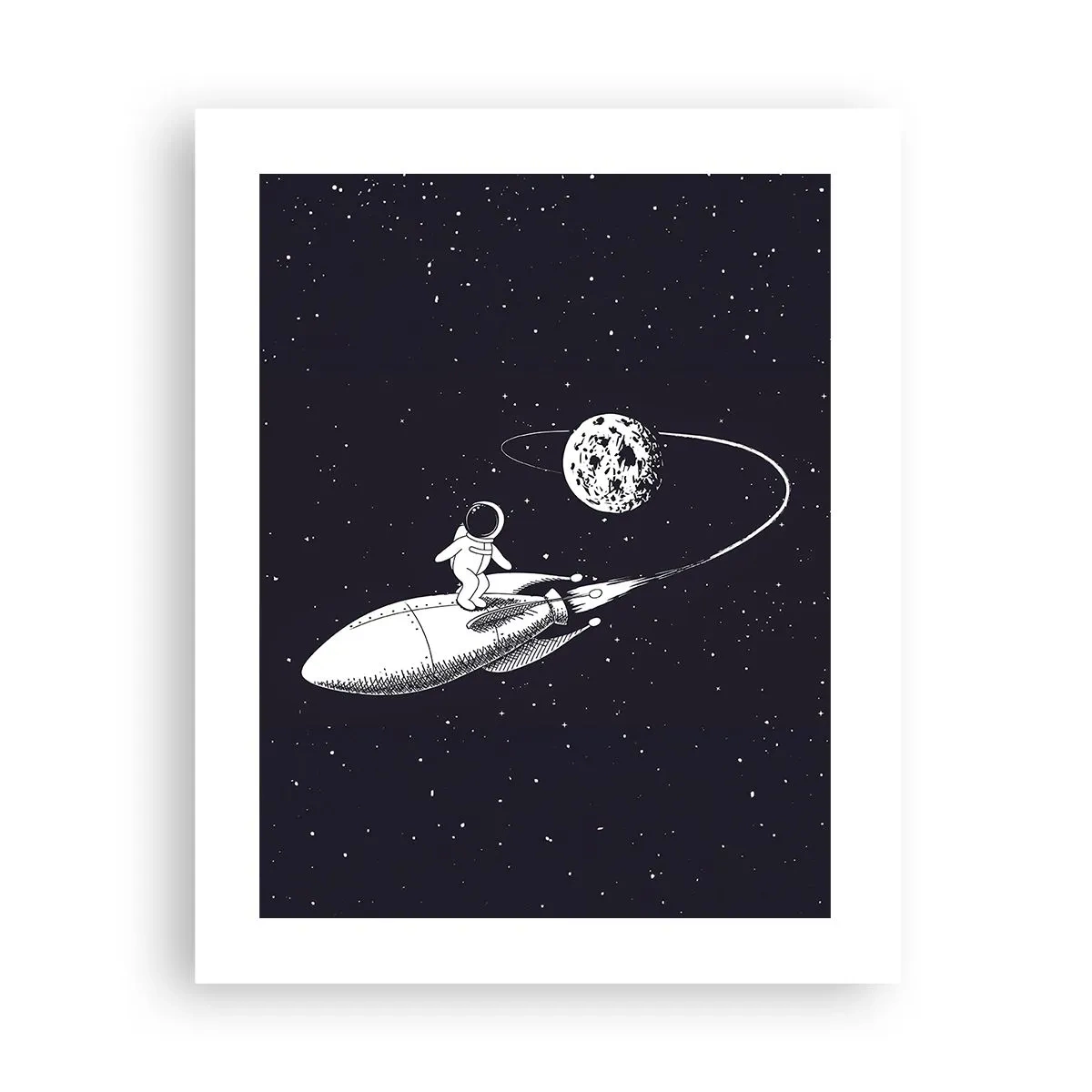 Affiche - Poster - Surfeur de l'espace - 40x50 cm