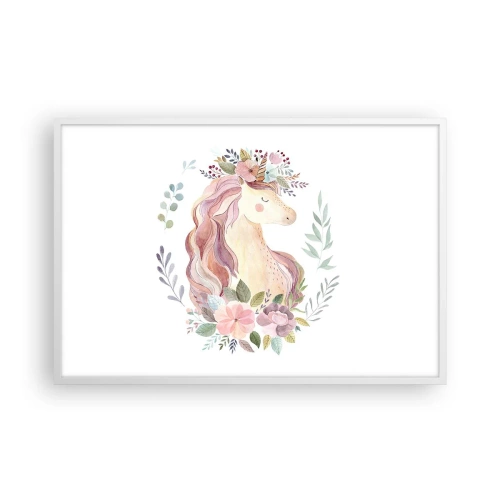 Affiche dans un cadre blanc - Poster - Invitation au monde des contes de fées - 91x61 cm