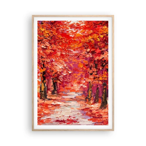 Affiche dans un chêne clair - Poster - Impression d'automne - 70x100 cm