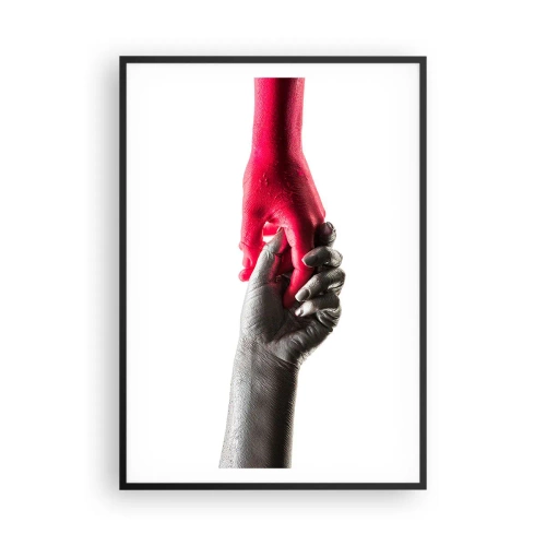 Affiche dans un cadre noir - Poster - Ensemble, bien que différents - 70x100 cm