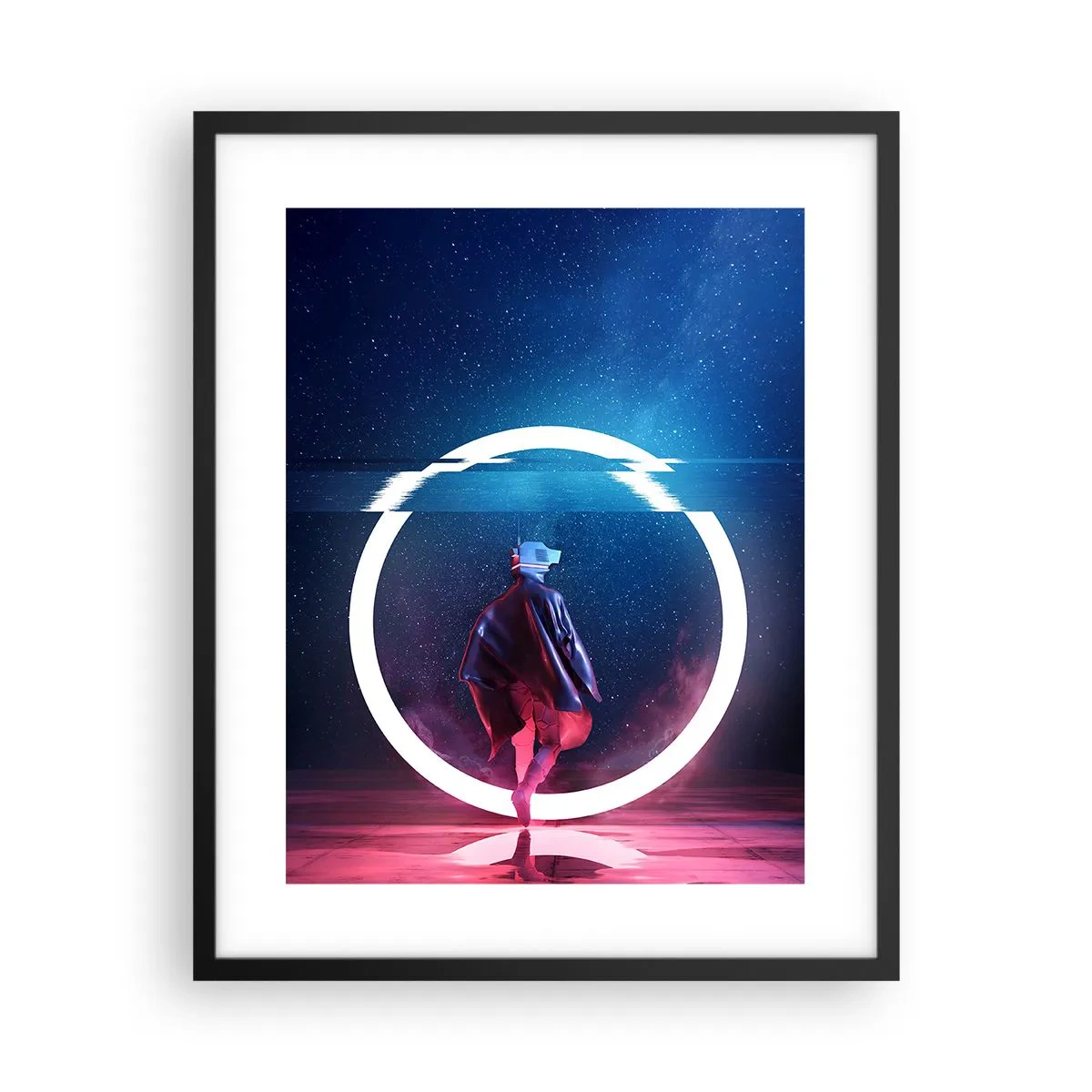 Affiche dans un cadre noir - Poster - Entre deux mondes - 40x50 cm