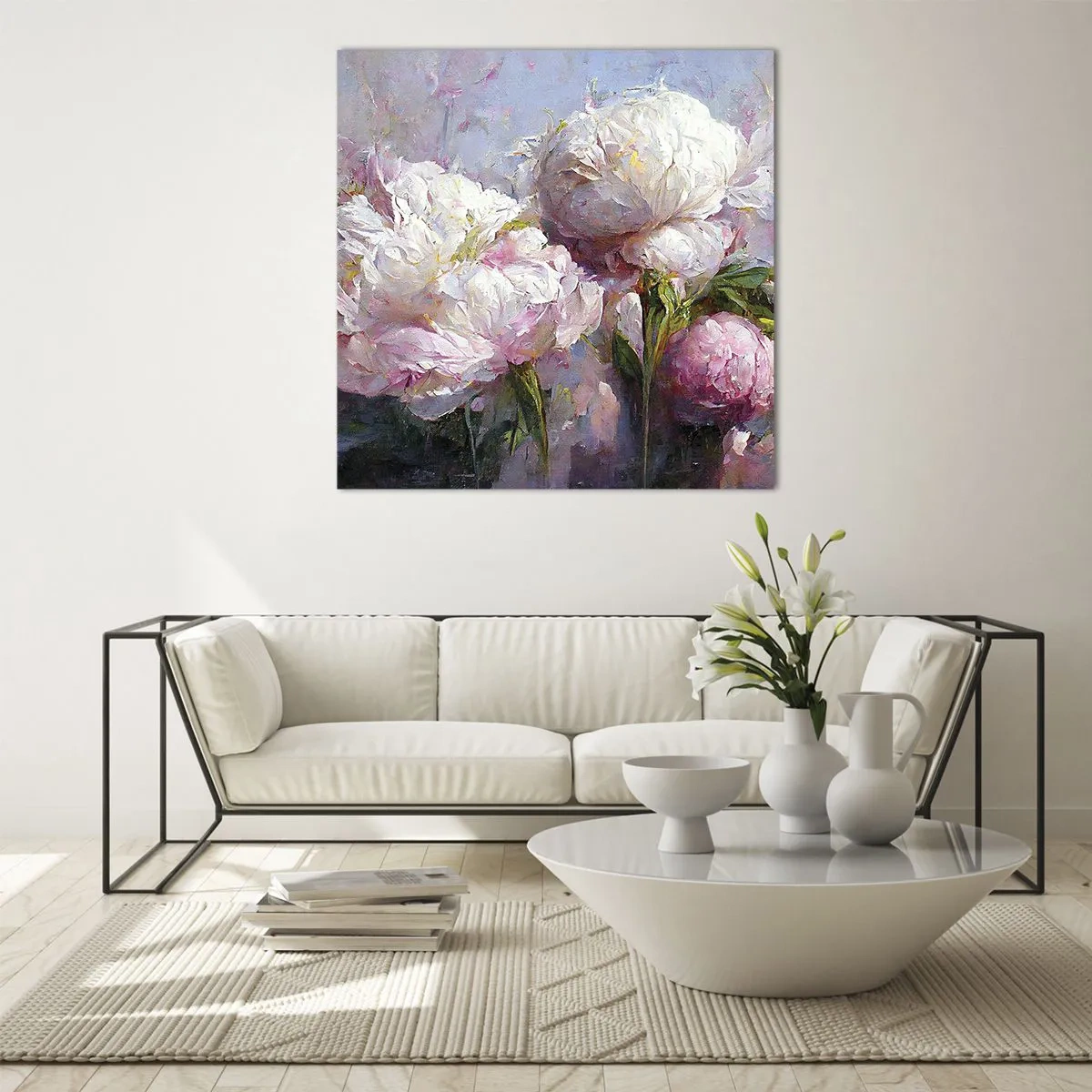 Impression sur verre - Image sur verre - Un bouquet plein de vie - 30x30 cm