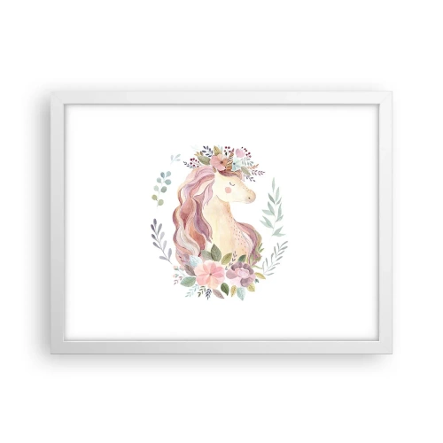 Affiche dans un cadre blanc - Poster - Invitation au monde des contes de fées - 40x30 cm