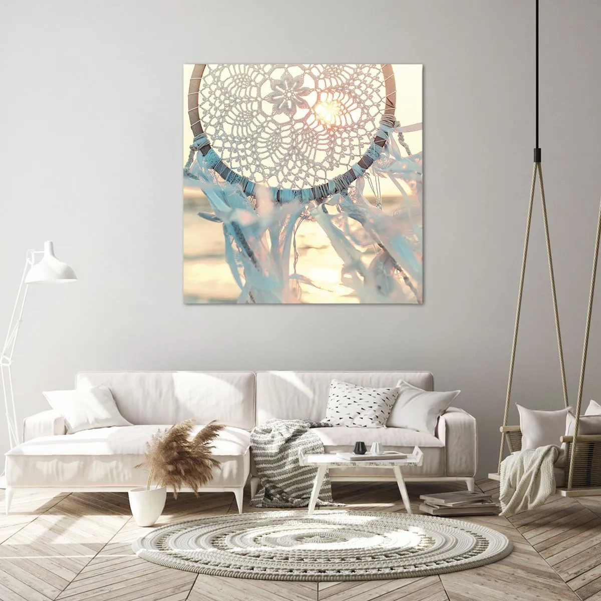 Impression sur toile - Image sur toile - Totem en dentelle - 40x40 cm
