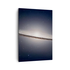 Impression sur toile - Image sur toile - Une galaxie spirale sur fond d'espace étoilé - 50x70cm - Il y a bien longtemps, dans une galaxie très lointaine… - Décoration murale moderne pour le salon et la chambre ARTTOR