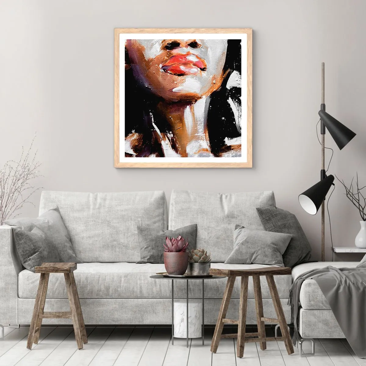 Affiche dans un chêne clair - Poster - Fierté sans préjugés - 60x60 cm