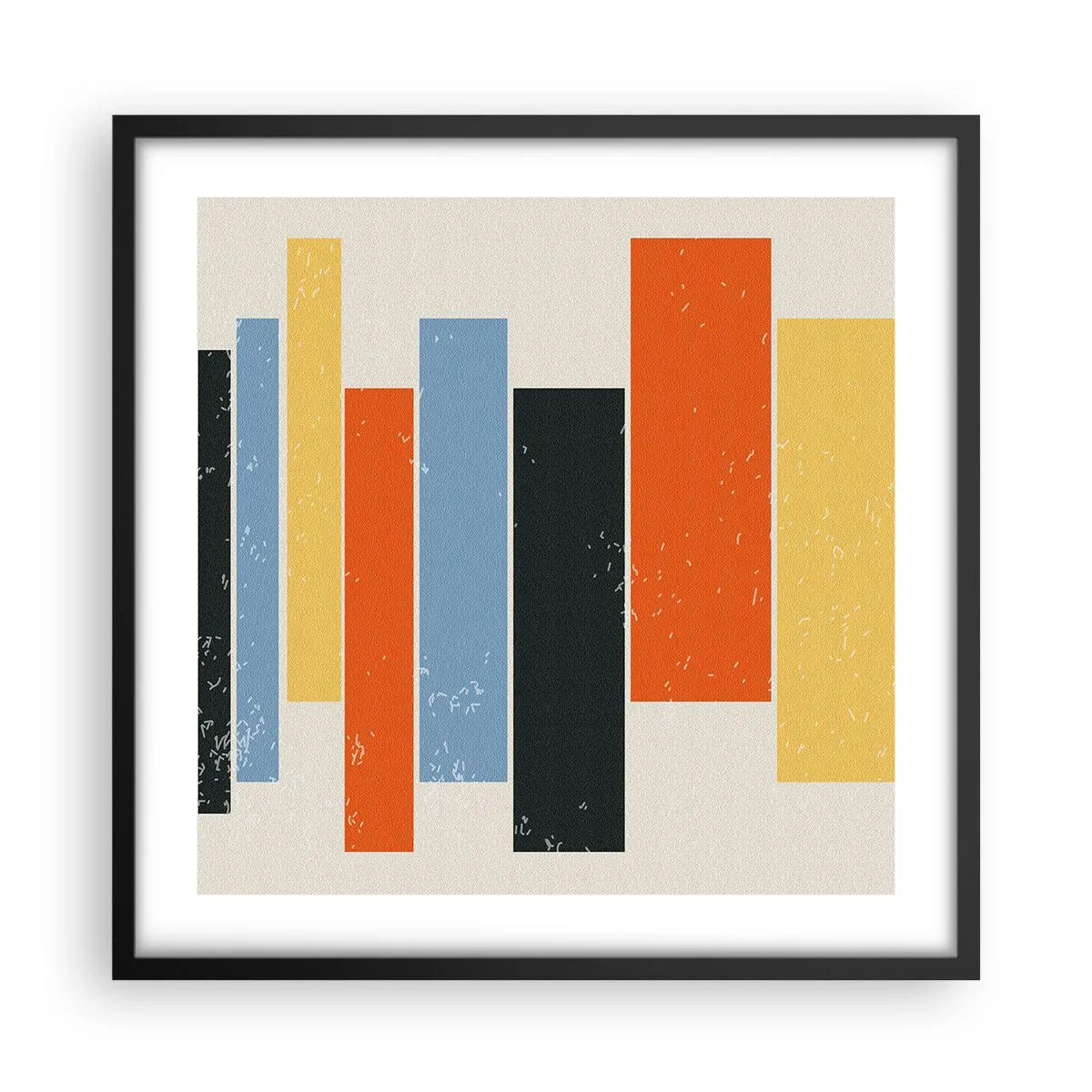 Affiche dans un cadre noir - Poster - Notation musicale - 50x50 cm
