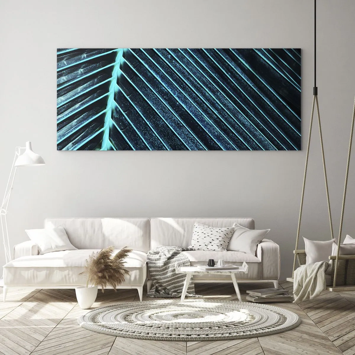 Impression sur verre - Image sur verre - Texture verte - 90x30 cm