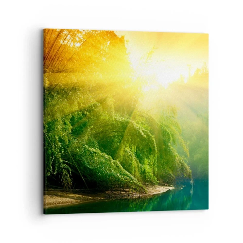 Impression sur toile - Image sur toile - Se noyer au soleil et à l'ombre - 70x70 cm