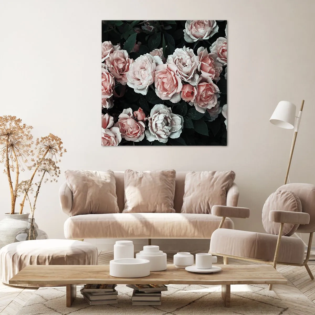 Impression sur toile - Image sur toile - Ensemble de rose - 70x70 cm