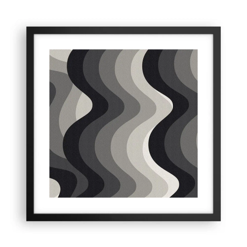 Affiche dans un cadre noir - Poster - Vague après vague - 40x40 cm