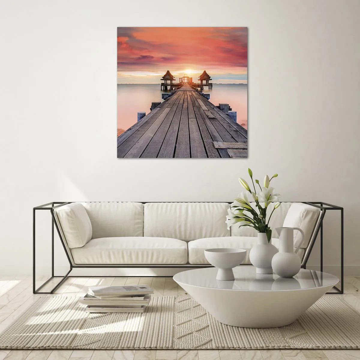 Impression sur verre - Image sur verre - L'Ouest à l'Est - 30x30 cm